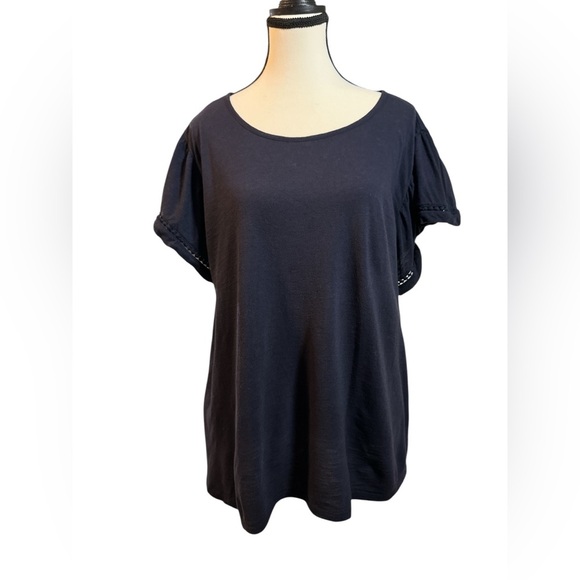 LOFT Navy Short Sleeve Tee - Picture 1 of 6